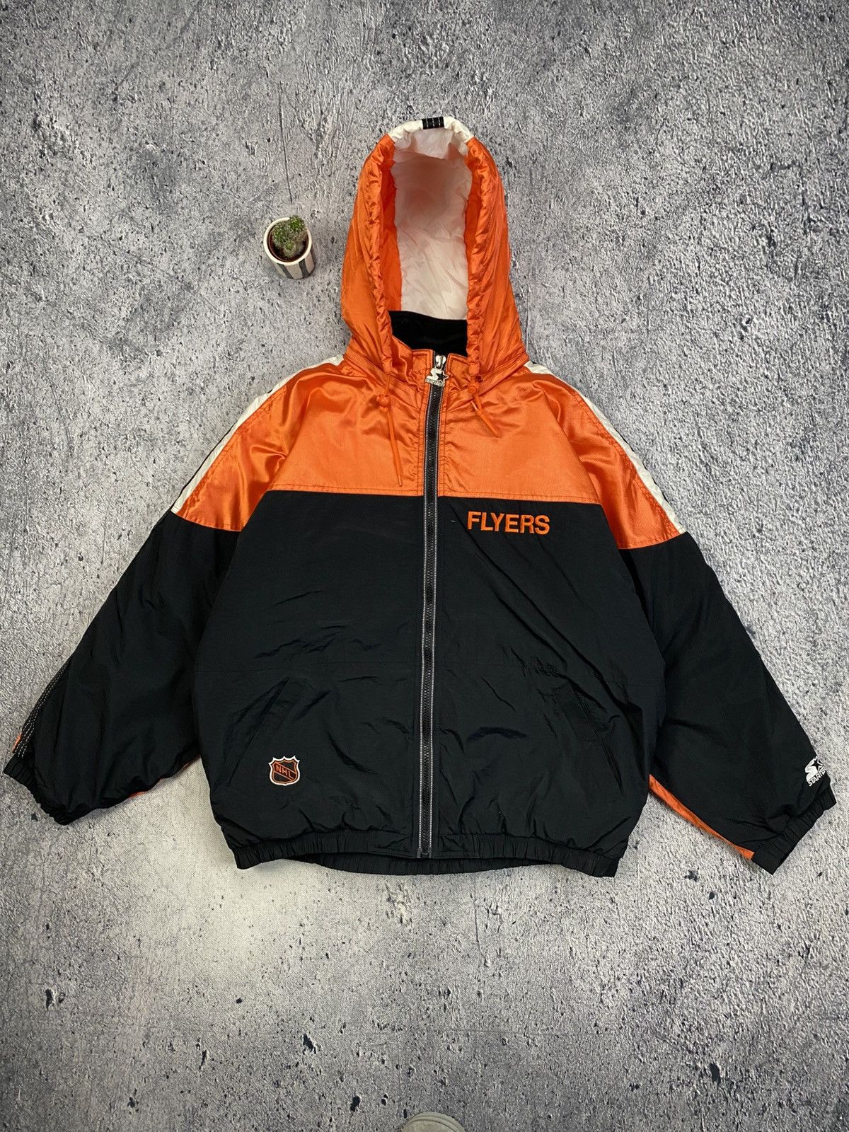 NHL × Starter × Vintage Vintage Starter Jacket nhl Flyers Size US XL / EU 56 / 4 - 2 Thumbnail
