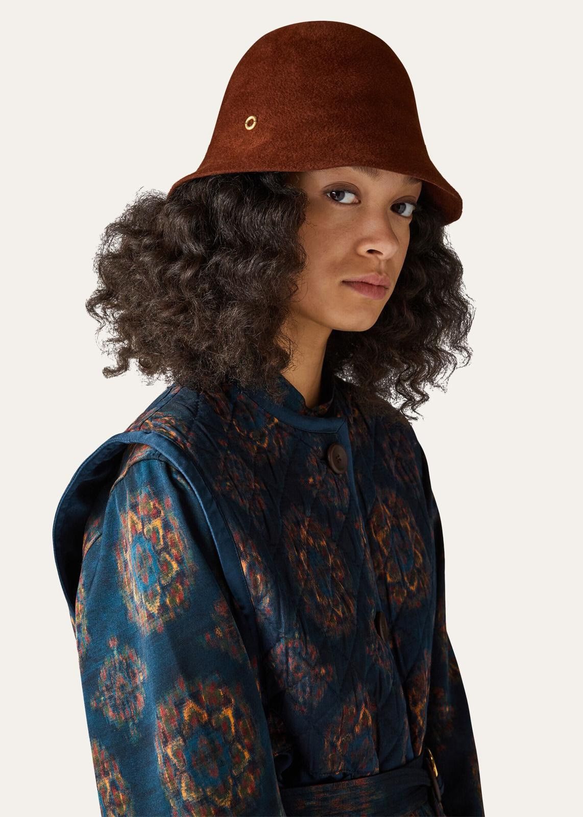 Loro Piana o1srvl11e0325 FAN3445 Size: OS Hat / Cap in Brown Size ONE SIZE - 3 Thumbnail