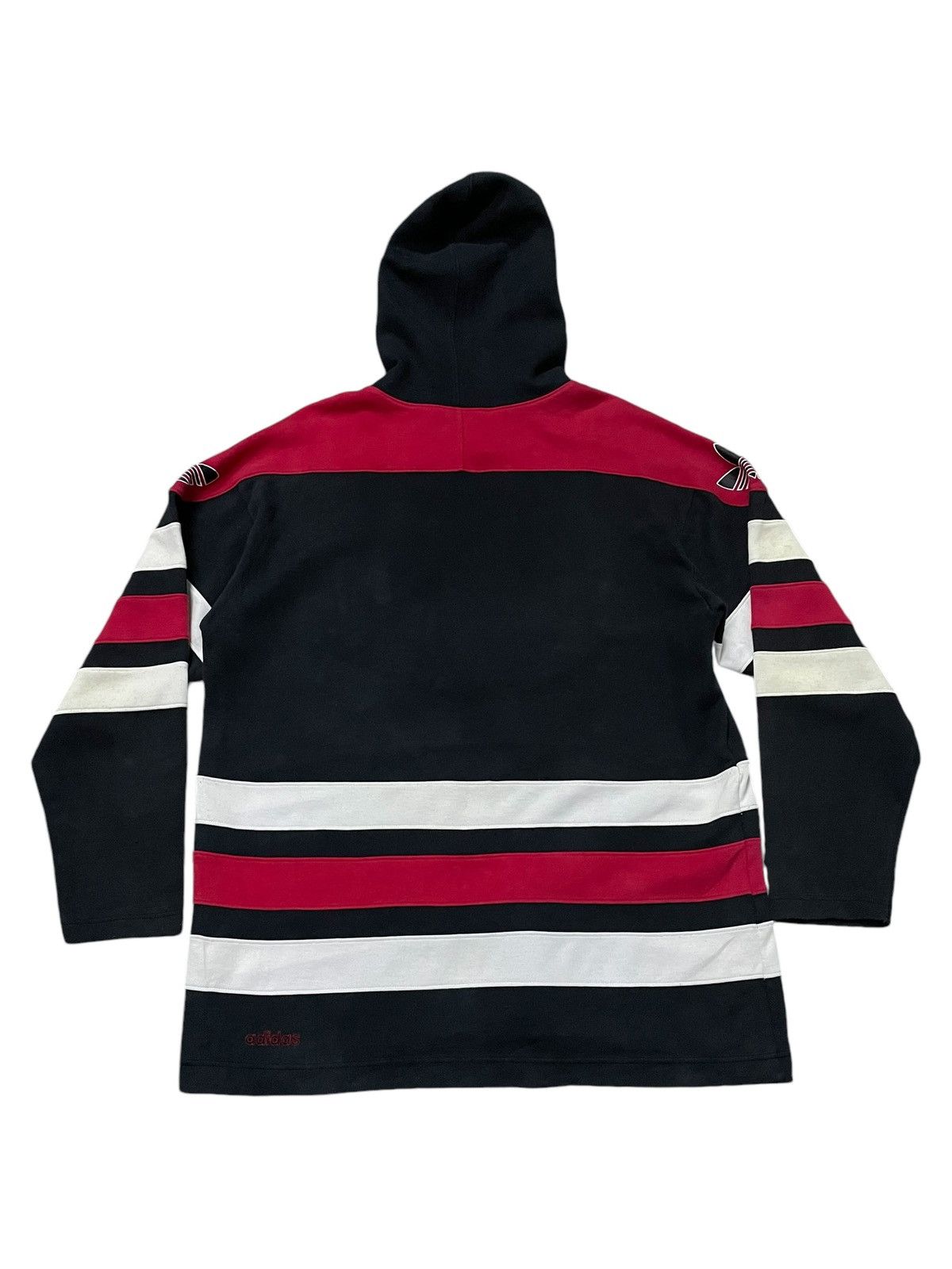 Adidas × RUN DMC × Vintage Vintage 80s Adidas Run Dmc Style Embroidered Jumper Hoodie Size US L / EU 52-54 / 3 - 2 Thumbnail