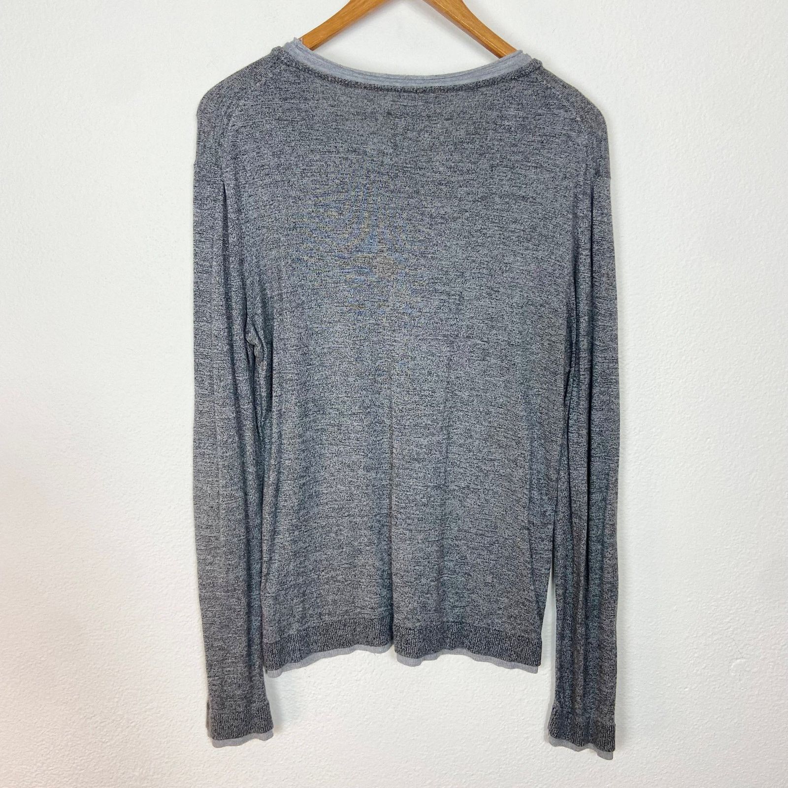 Eleven Paris Eleven Paris Le Basic Sweater L Heathered Gray Pullover Size US L / EU 52-54 / 3 - 4 Thumbnail