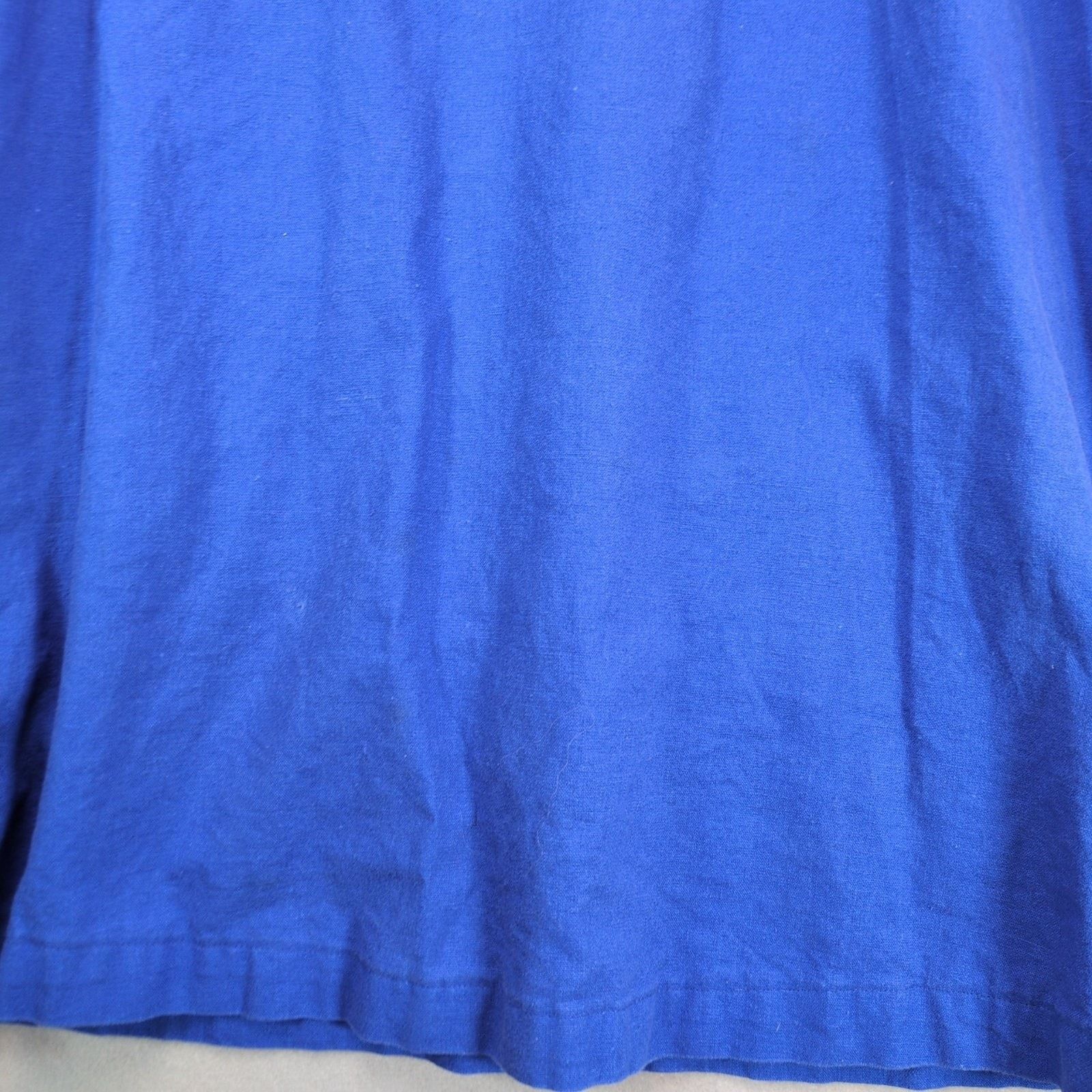 Vintage Sag Harbor Linen Cotton Blue Shift Midi Dress, 18 Nautical Size XXL / US 16-18 / IT 52-54 - 5 Thumbnail