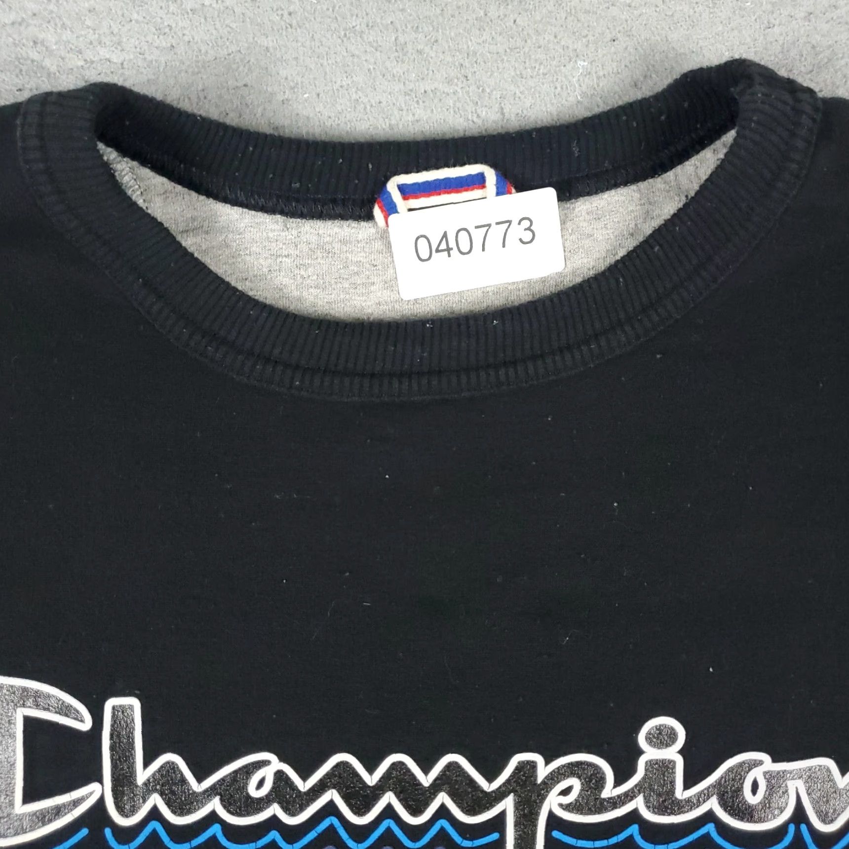 Champion VINTAGE Champion Mens Large Black Pullover Sweater Casual Knit Sweatshirt Logo Zipper All Seasons Size US L / EU 52-54 / 3 - 3 Thumbnail