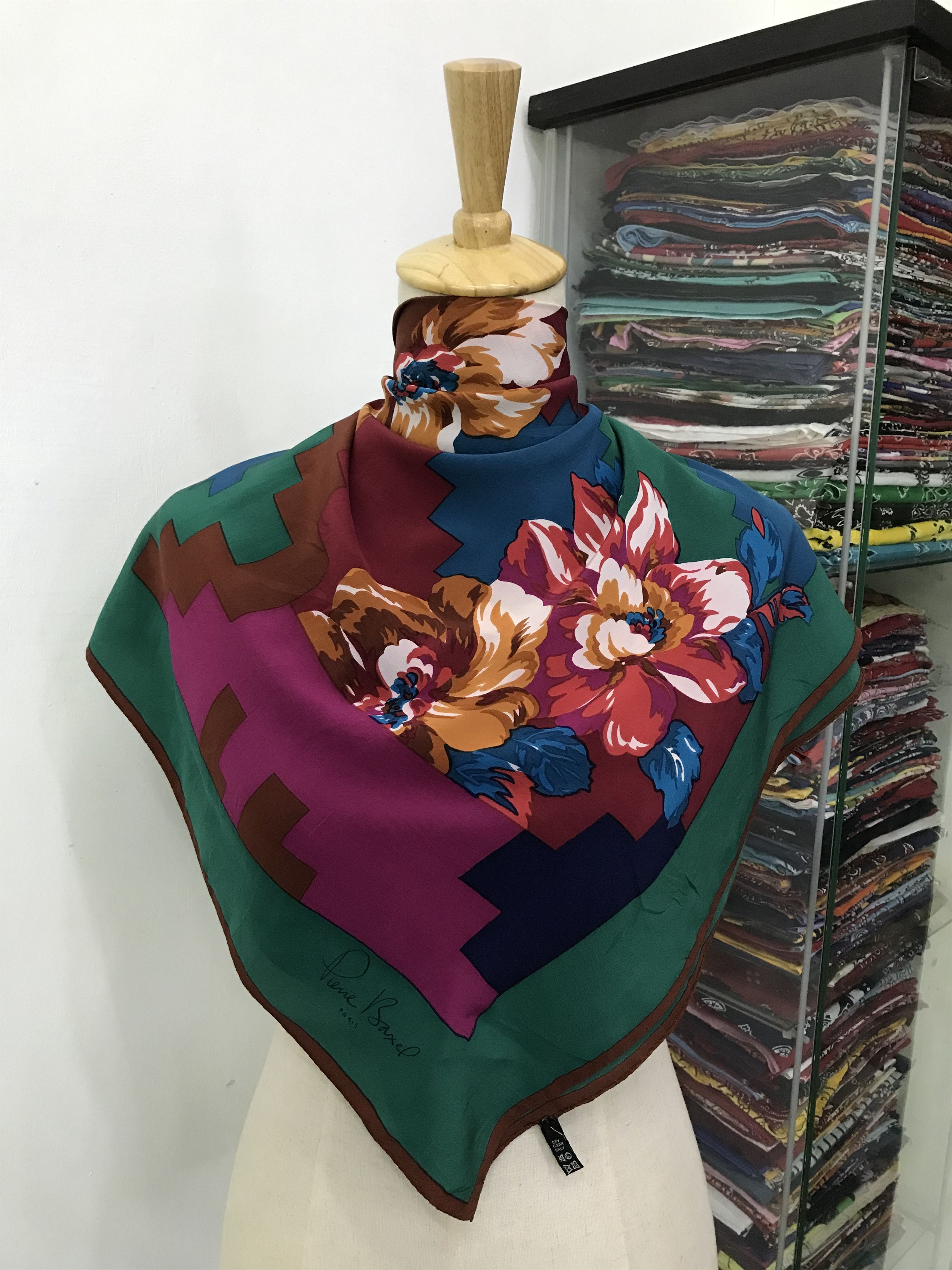 Vintage Vintage Pierre Baxel Silk Scarf Size ONE SIZE - 1 Thumbnail