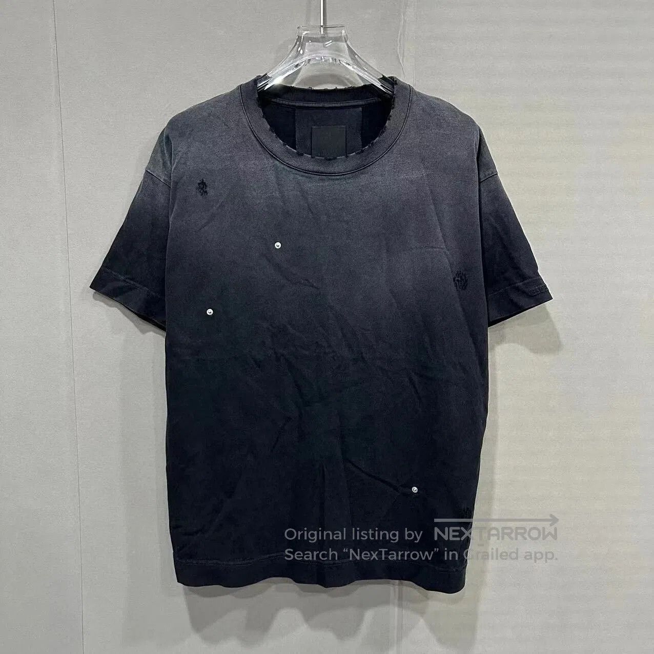 Givenchy Givenchy Gradient Distressed Short Sleeve Shirt. Size US S / EU 44-46 / 1 - 1 Thumbnail