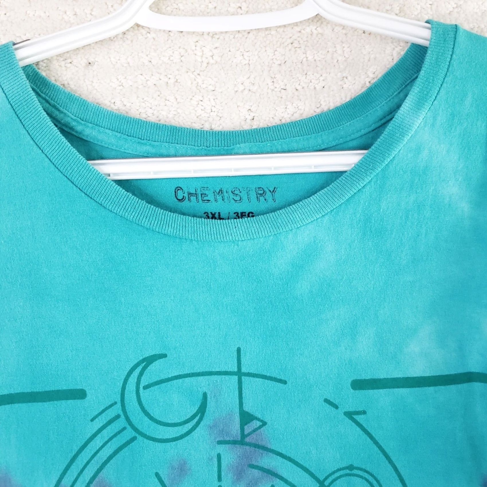 Vintage Chemistry T-Shirt Unisex 3XL Short Sleeve Tie Dye World Tour Front Graphic Purple Teal Summer Casual Mens Womens Size XXL / US 16-18 / IT 52-54 - 5 Thumbnail