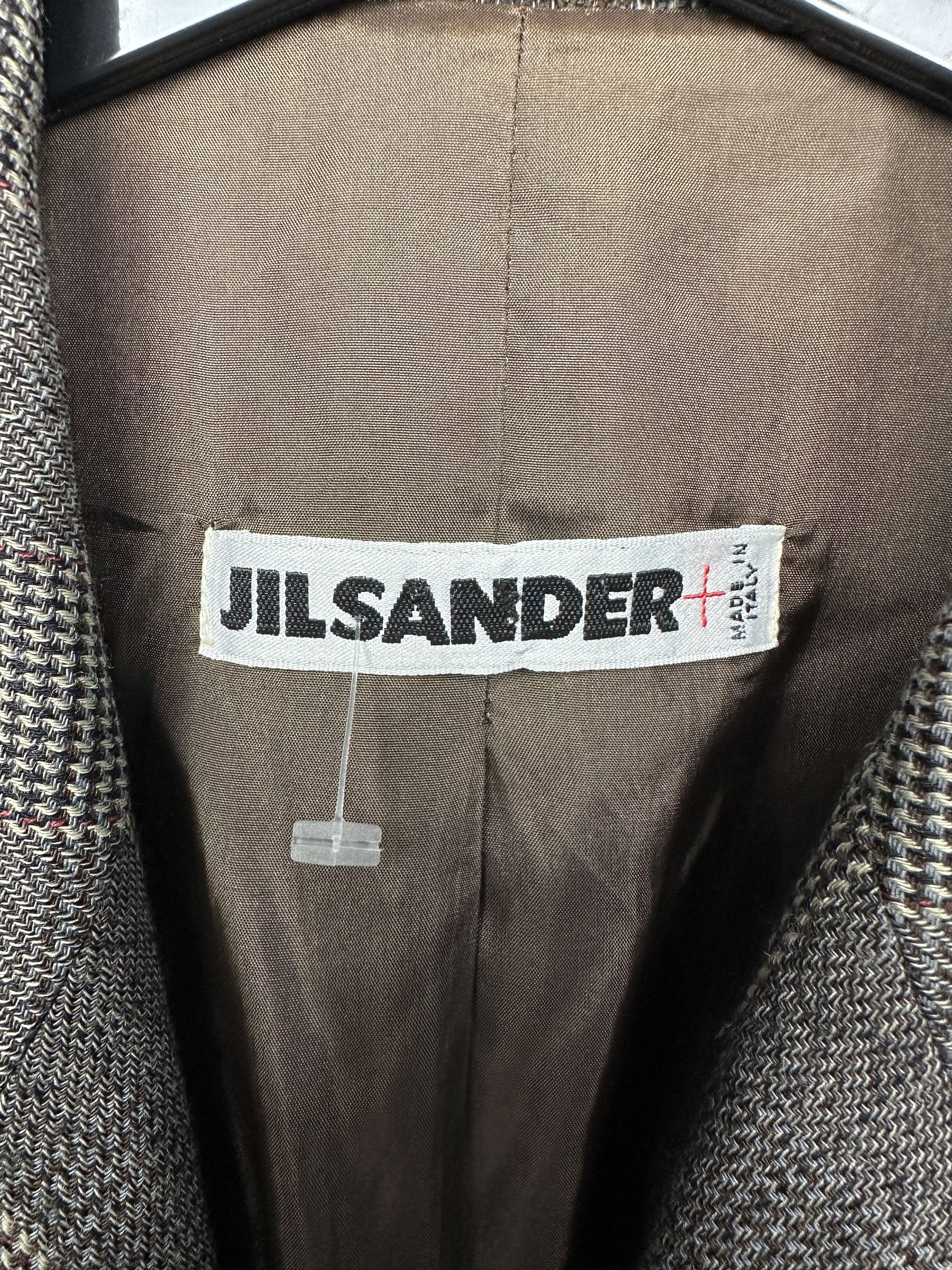 Jil Sander Jil Sander 90s Vintage Womens Wool Herringbone Coat Size M / US 6-8 / IT 42-44 - 3 Thumbnail