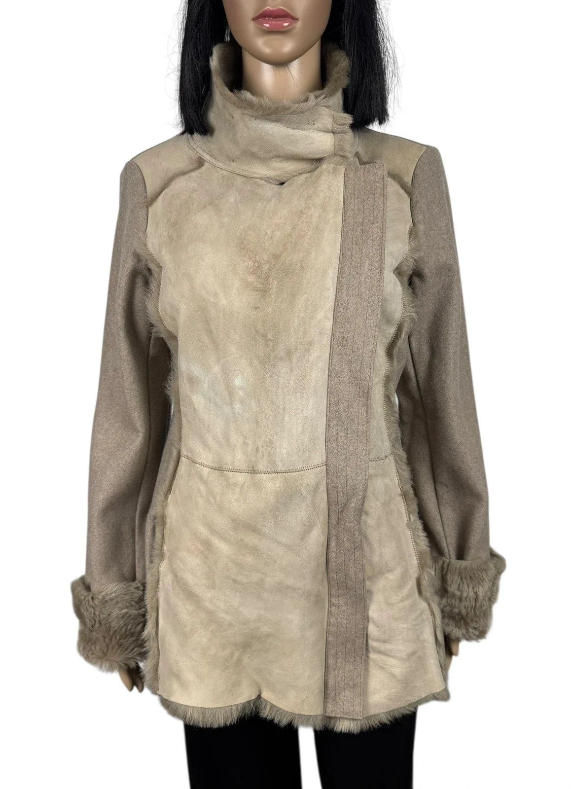 Trussardi Trussardi Genuine Leather Wool Jacket Shearling size 46 Size L / US 10 / IT 46 - 2 Thumbnail
