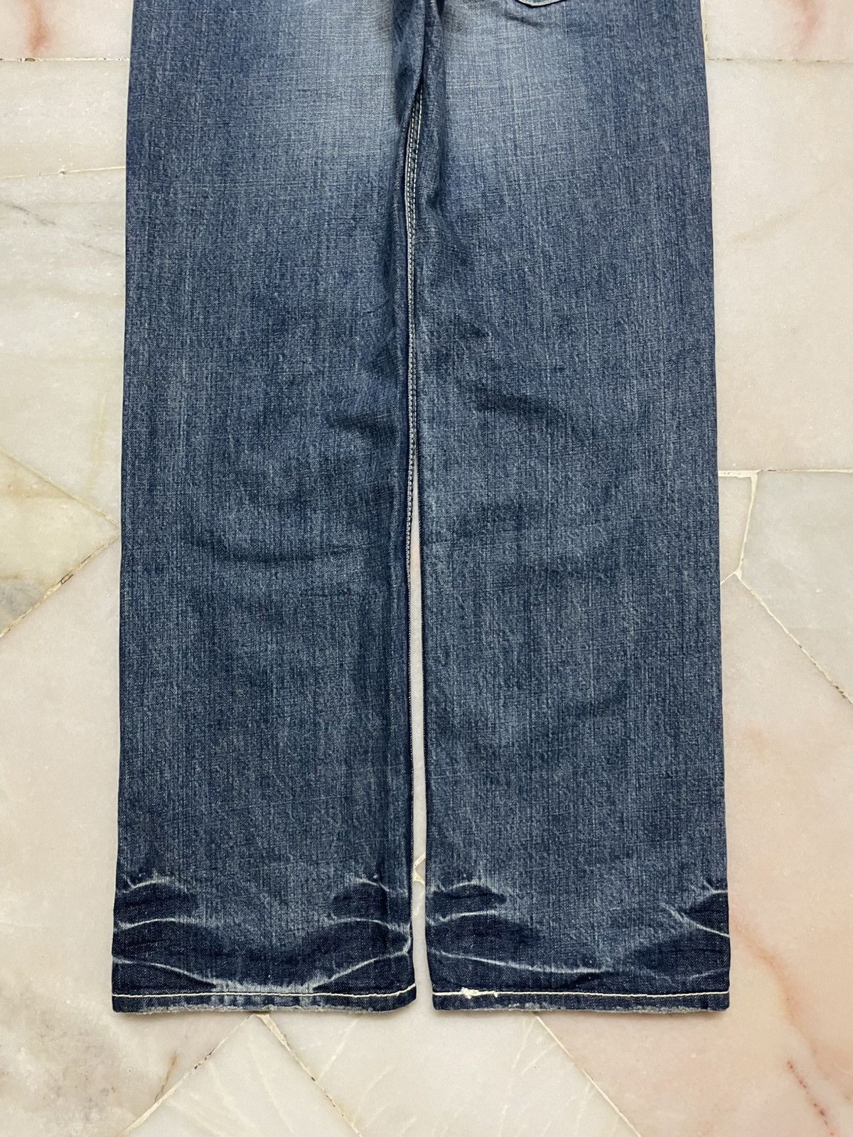 Japanese Brand 💥Sick💥Vintage Co&Lu Mudwash Super Cheere Print Denim Jeans Size US 31 - 20 Thumbnail