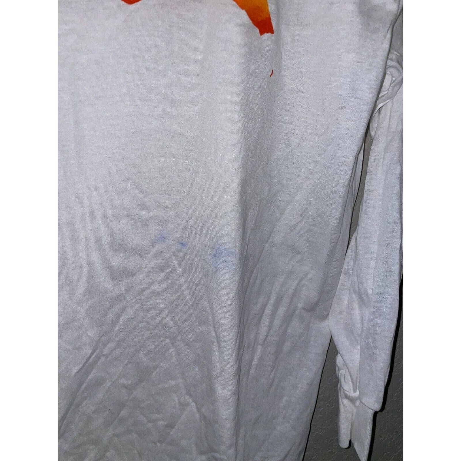 Vintage Vintage White Long Sleeve Shirt Test Print Tee 80s VTG Size US M / EU 48-50 / 2 - 10 Thumbnail