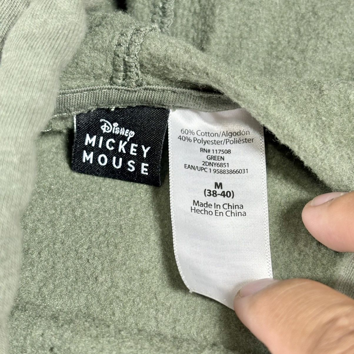 Disney Mickey Mouse Forever Hoodie Mens M Disney Young/True Gray Size US M / EU 48-50 / 2 - 3 Thumbnail