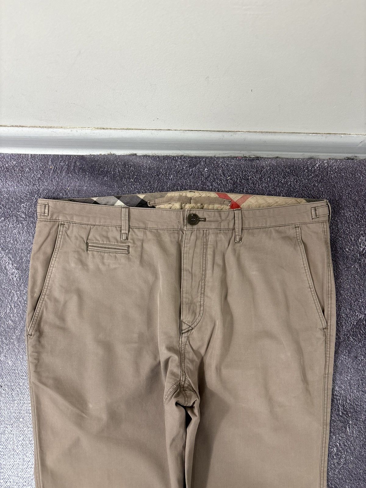Burberry Burberry Brit Women’s Beige Straight Fit Luxury Chino Pants Size 34" / US 12 / IT 48 - 8 Thumbnail