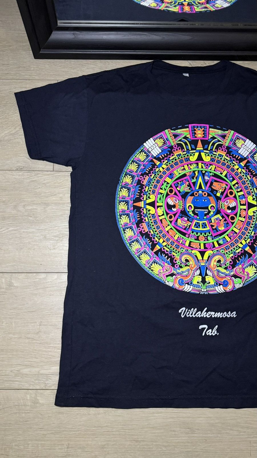 Other Y2K 2000s Aztec Calendar Black Light Mexico Shirt Size US L / EU 52-54 / 3 - 2 Thumbnail