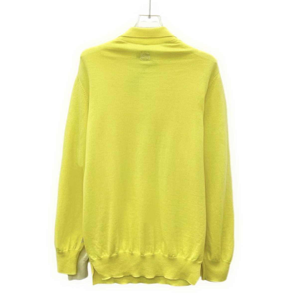 Loewe Loewe Yellow Logo Embroidered Wool Knit Sweater K26WX Size L / US 10 / IT 46 - 2 Thumbnail