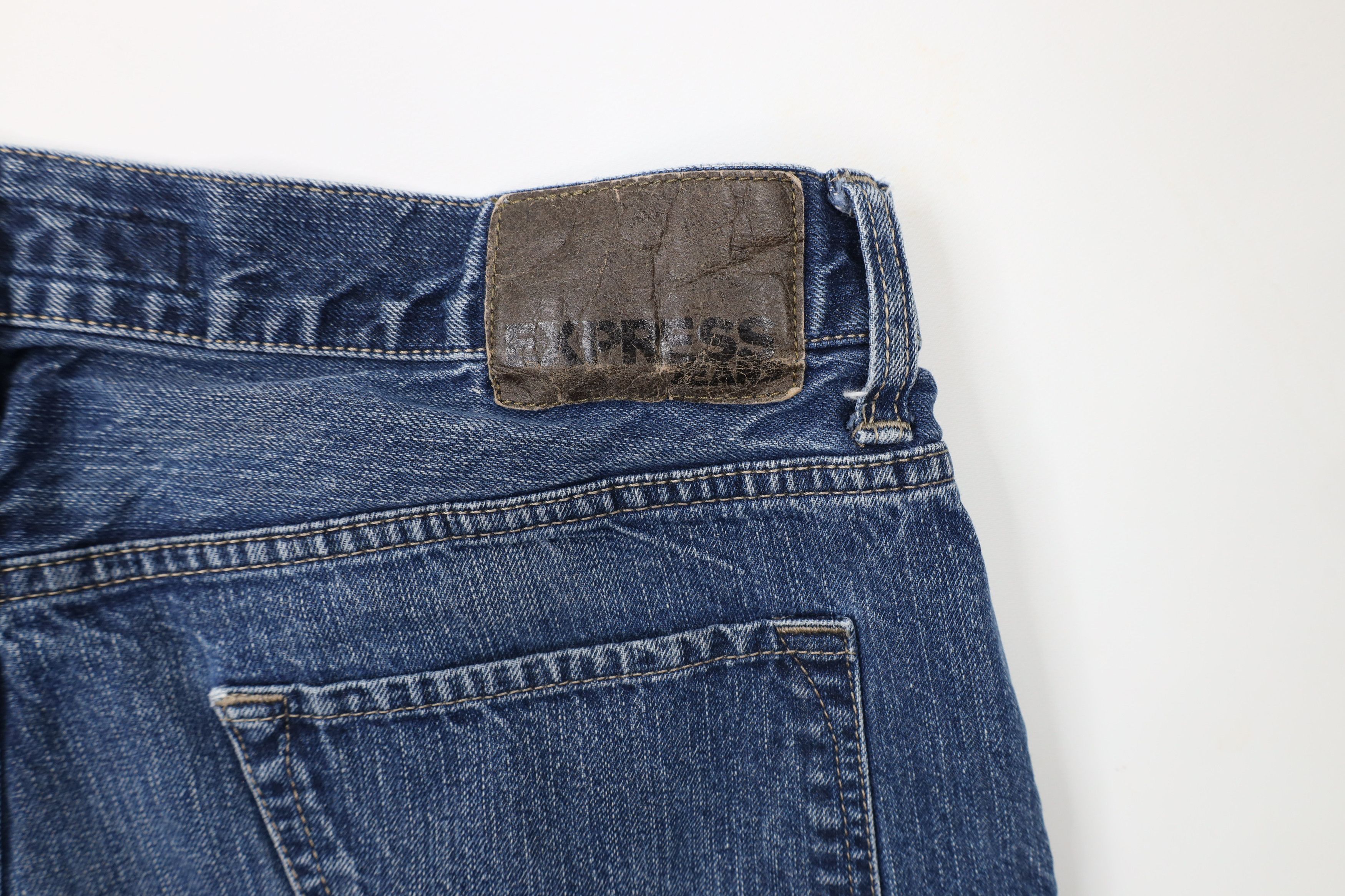 Express × Vintage Express Blake Loose Fit Straight Leg Denim Jeans Blue Size US 34 / EU 50 - 14 Thumbnail