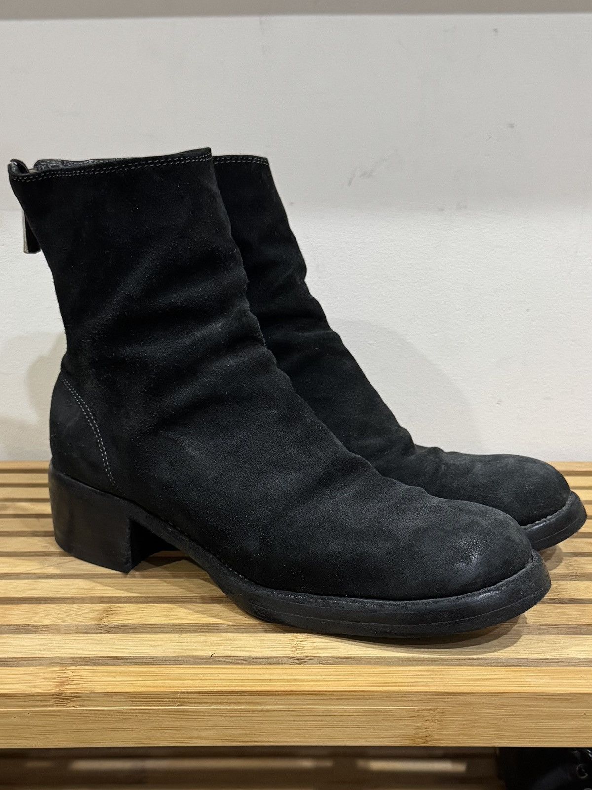 Guidi Guidi 796VX Black Baby Buffalo Reverse Back Zip Boots | Grailed