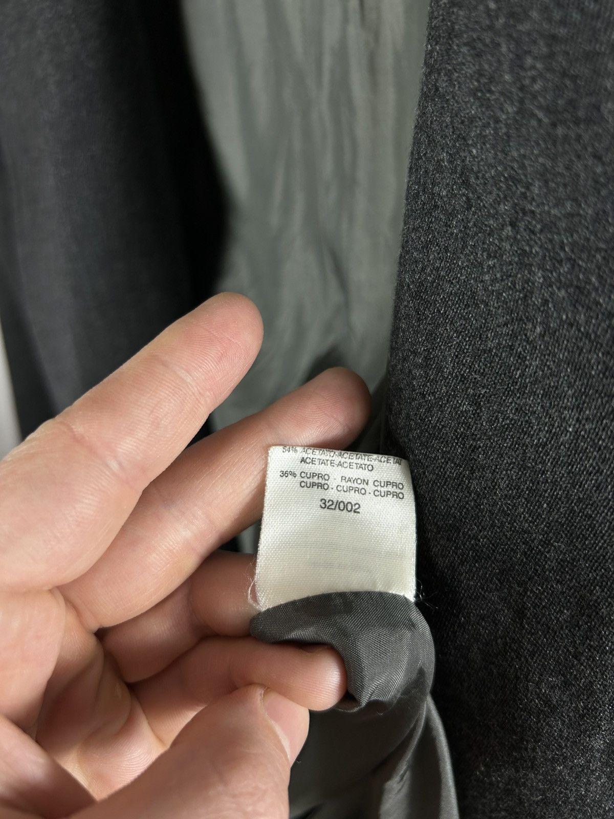 Max Mara Vintage MaxMara Grey Virgin Wool Blazer Jacket Made in Italy Size L / US 10 / IT 46 - 13 Thumbnail
