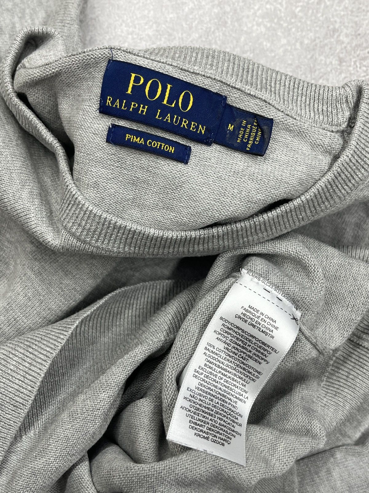 Polo Ralph Lauren Mens Polo Ralph Lauren Sweater Grey Y2K Rugby RRL Size US M / EU 48-50 / 2 - 6 Thumbnail
