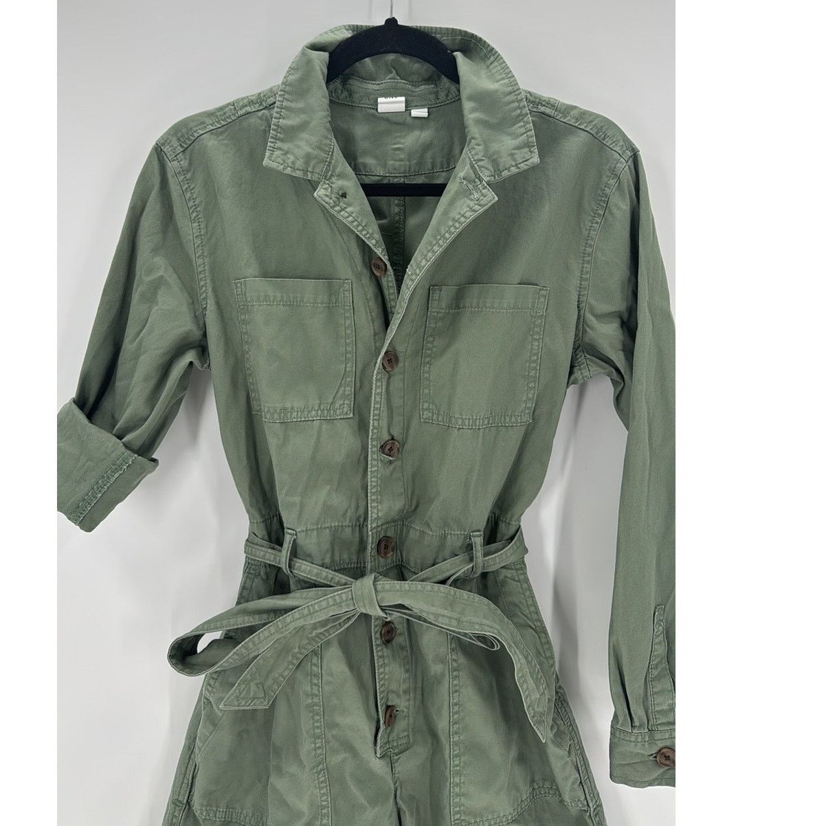 Gap GAP olive green utility long sleeve jumpsuit size 2 preppy Size 26" / US 2 / IT 38 - 3 Thumbnail