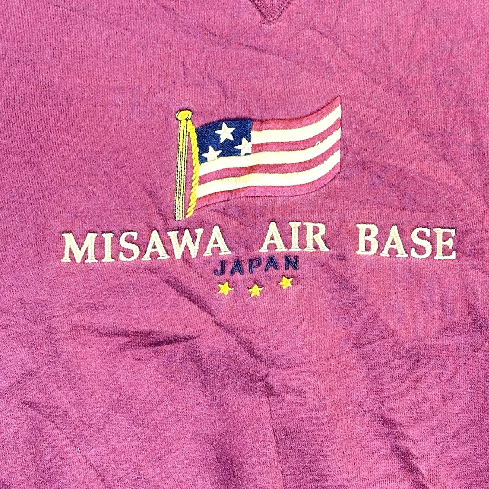 Vintage VINTAGE Gear for Sport Sweatshirt Mens Crewneck Red Cotton Misawa Air Base Japan Embroidered Logo Heavyweight Small S Size US S / EU 44-46 / 1 - 4 Thumbnail