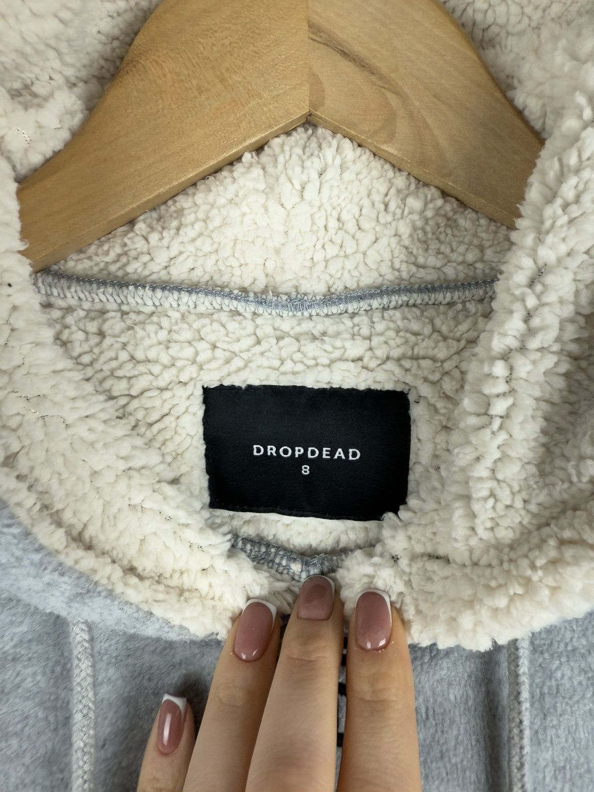 Drop Dead Drop Dead Ladies Y2K Fleece Sherpa Lined Hoodie Pullover Size M / US 6-8 / IT 42-44 - 9 Thumbnail