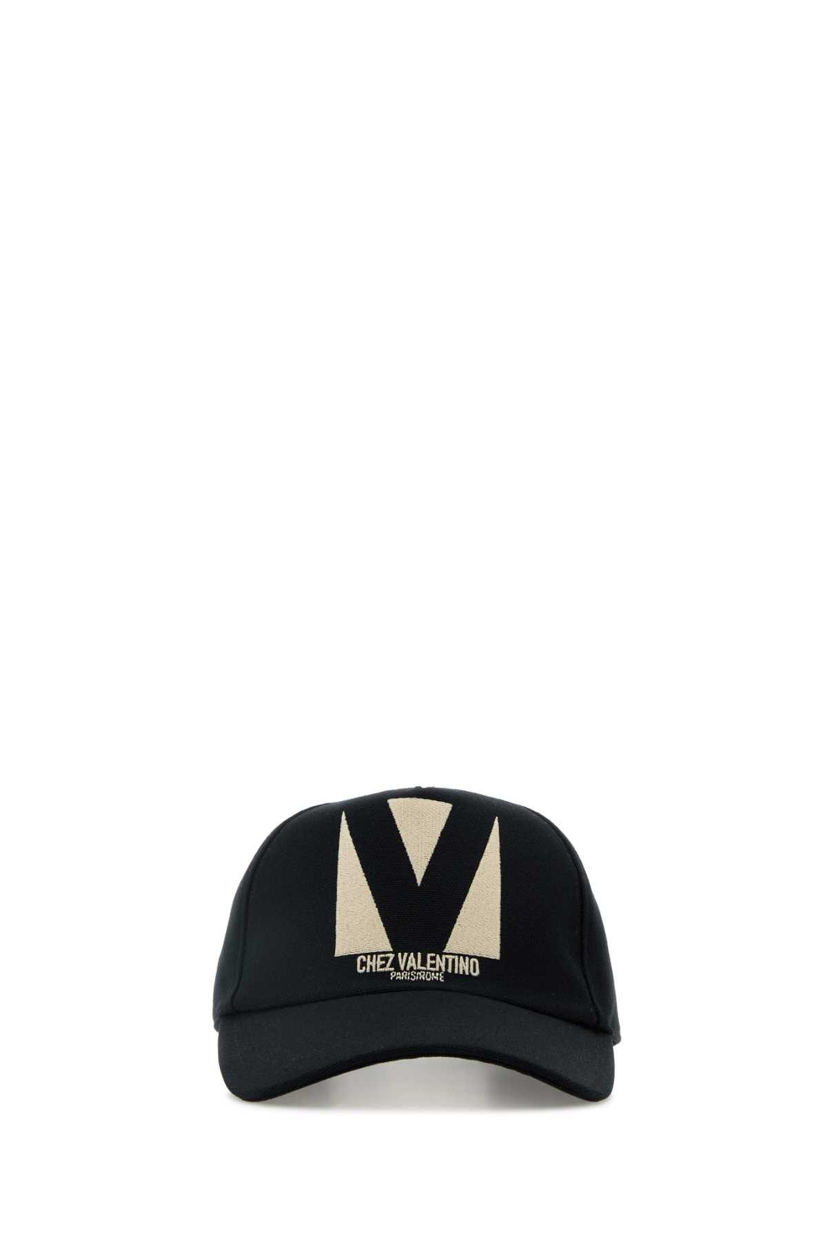 Valentino Black Cotton Baseball Cap Size ONE SIZE - 1 Thumbnail