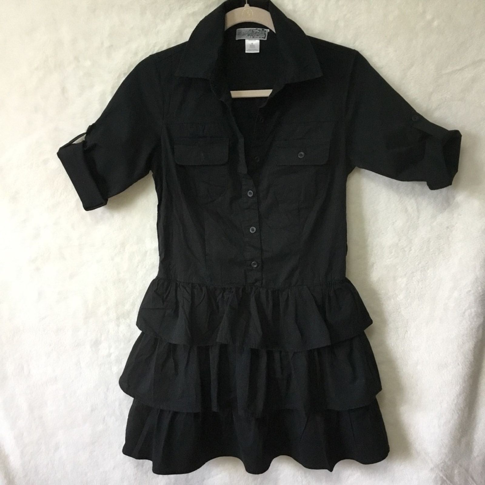 Other Fishbowl Black Ruffled Dress Size S / US 4 / IT 40 - 2 Thumbnail