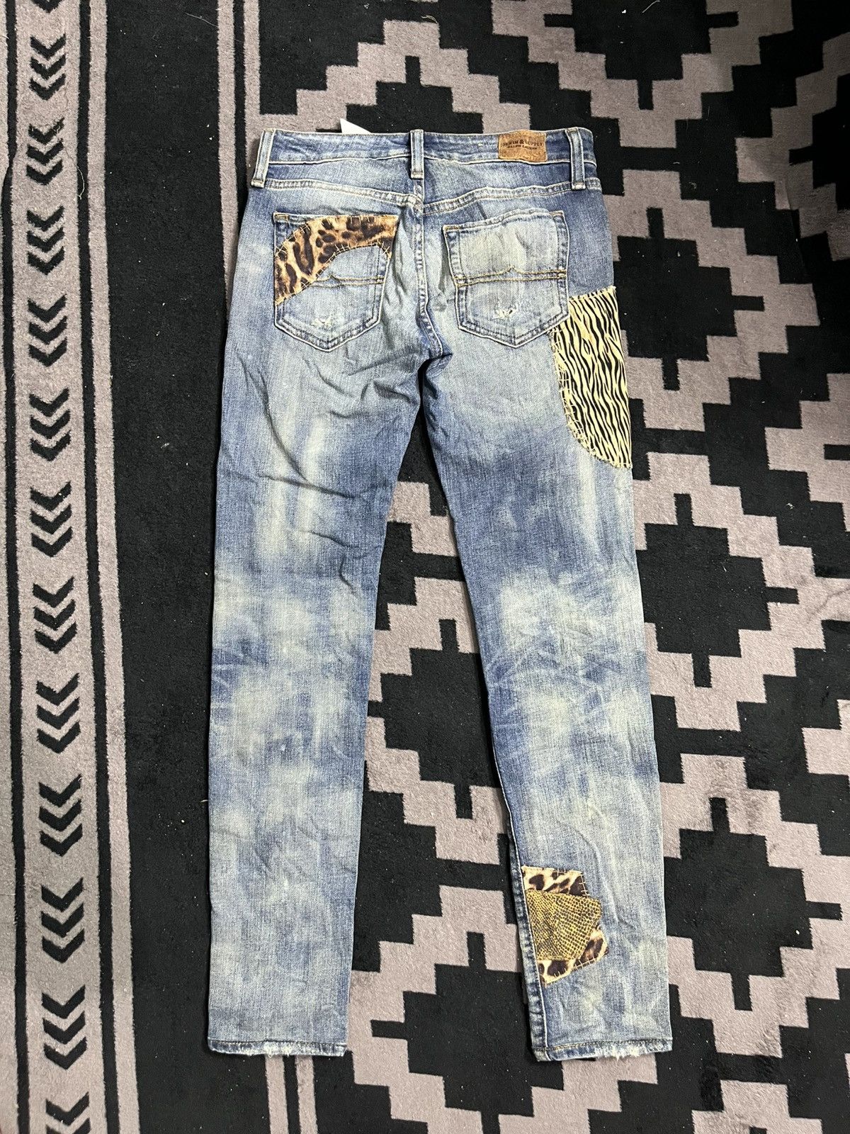 Denim & Supply Ralph Lauren Denim & supply sashiko patch leopard distressed jeans Size US 26 / EU 42 - 2 Thumbnail