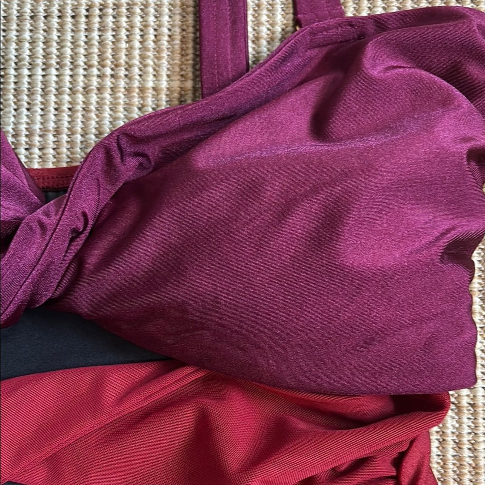REVOLVE REVOLVE Red and Black One Piece Swimsuit Structured Bust 16 Size ONE SIZE - 6 Thumbnail