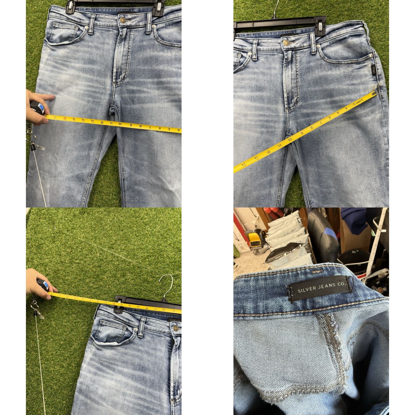 Silver Jeans Co. VINTAGE Silver Jeans Jeans 36x28 Grayson Light Wash Distressed Stretch Denim Men Regular Adult Medium Blue 1990s 2000s Hip Hop Retro Punks Mens Size US 36 / EU 52 - 8 Thumbnail