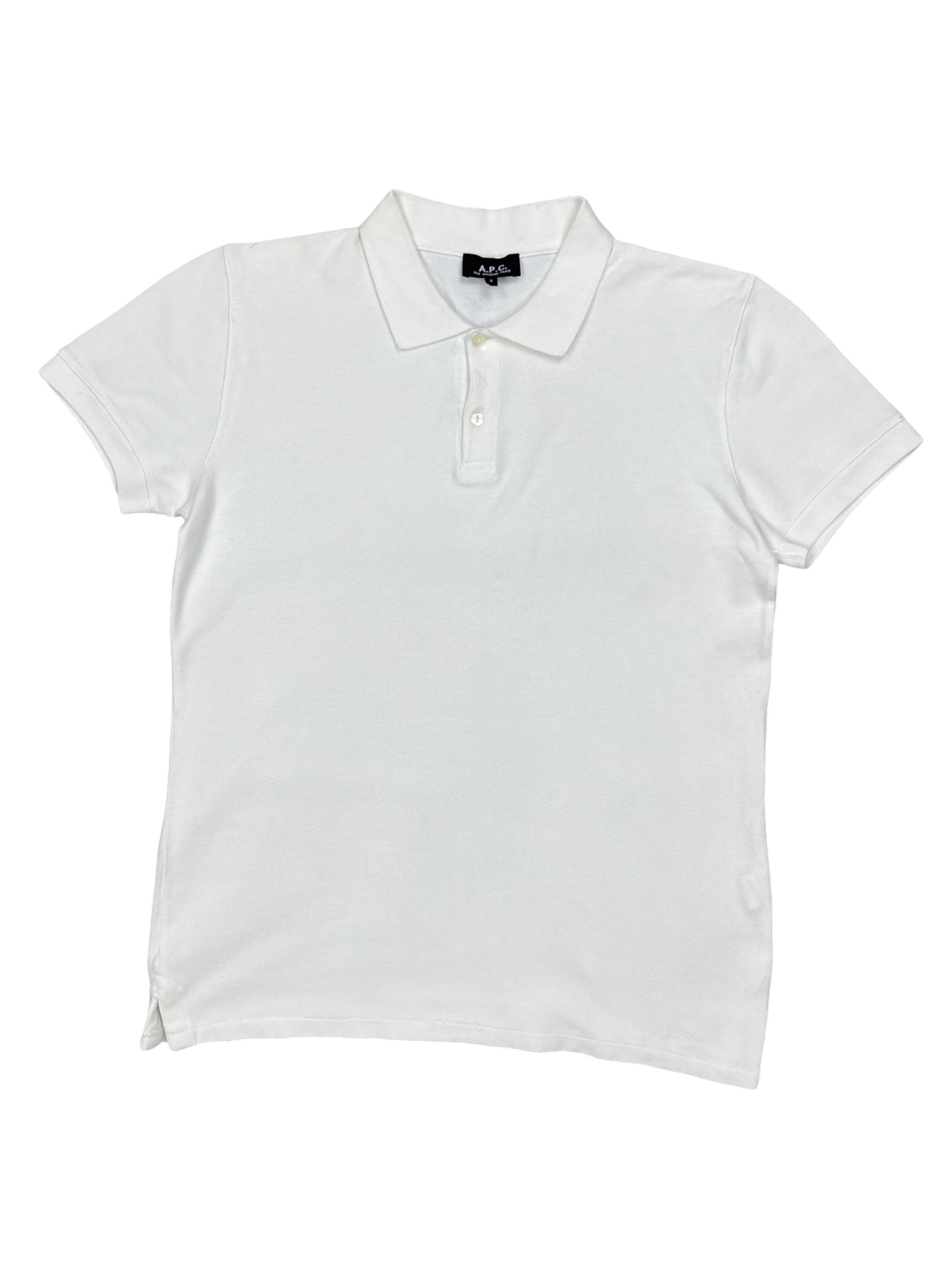 A.P.C. A.P.C. Basic White Cotton Polo Shirt Size US S / EU 44-46 / 1 - 1 Thumbnail