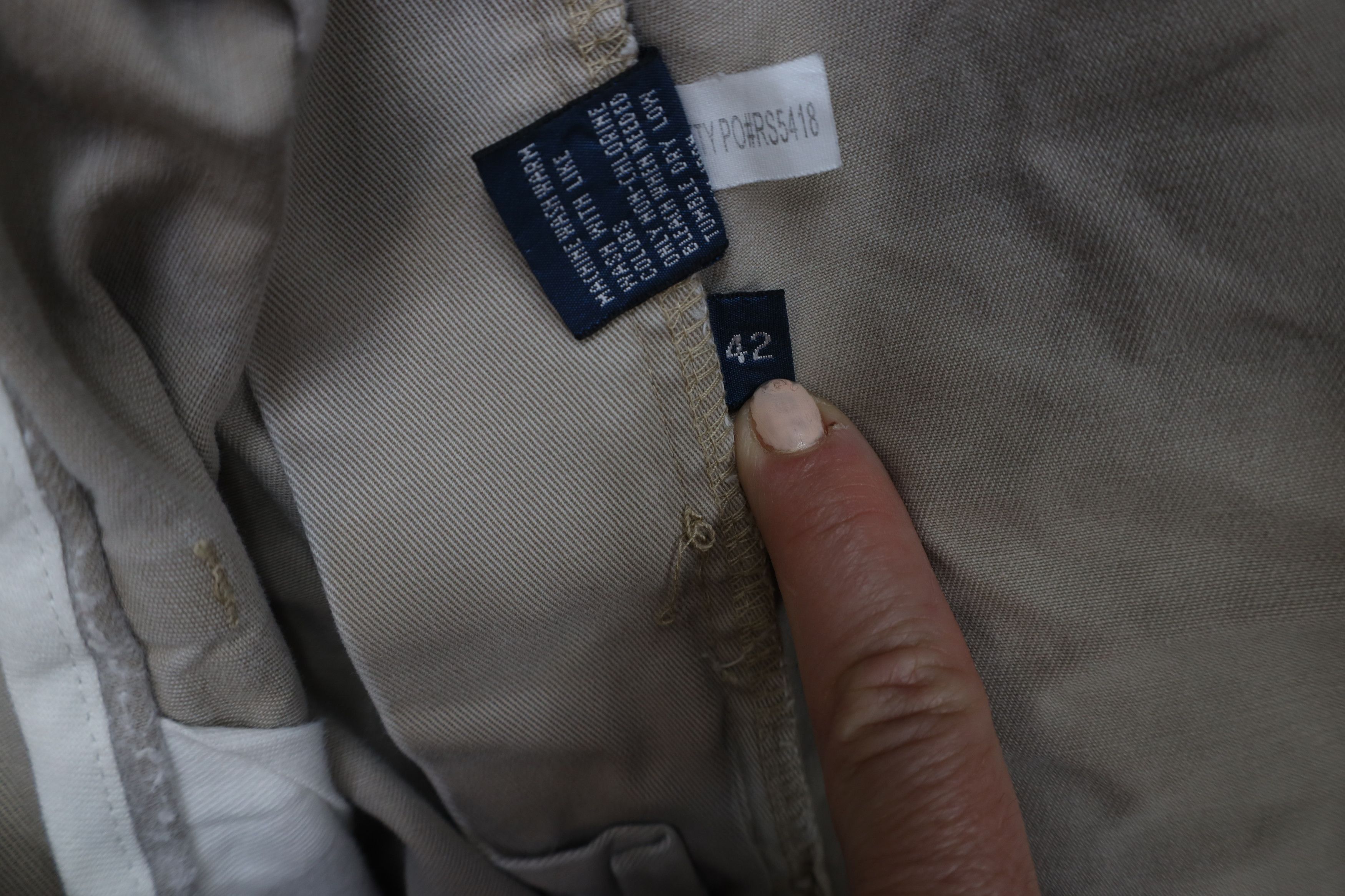 Ralph Lauren × Vintage Vintage 90s Ralph Lauren Knee Cotton Chino Shorts Beige Size US 42 / EU 58 - 9 Thumbnail