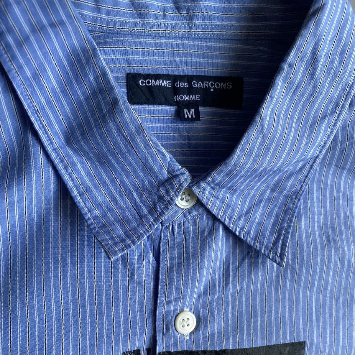 Comme des Garcons CDGH Number Blue Stripe Shirt Size US M / EU 48-50 / 2 - 4 Thumbnail