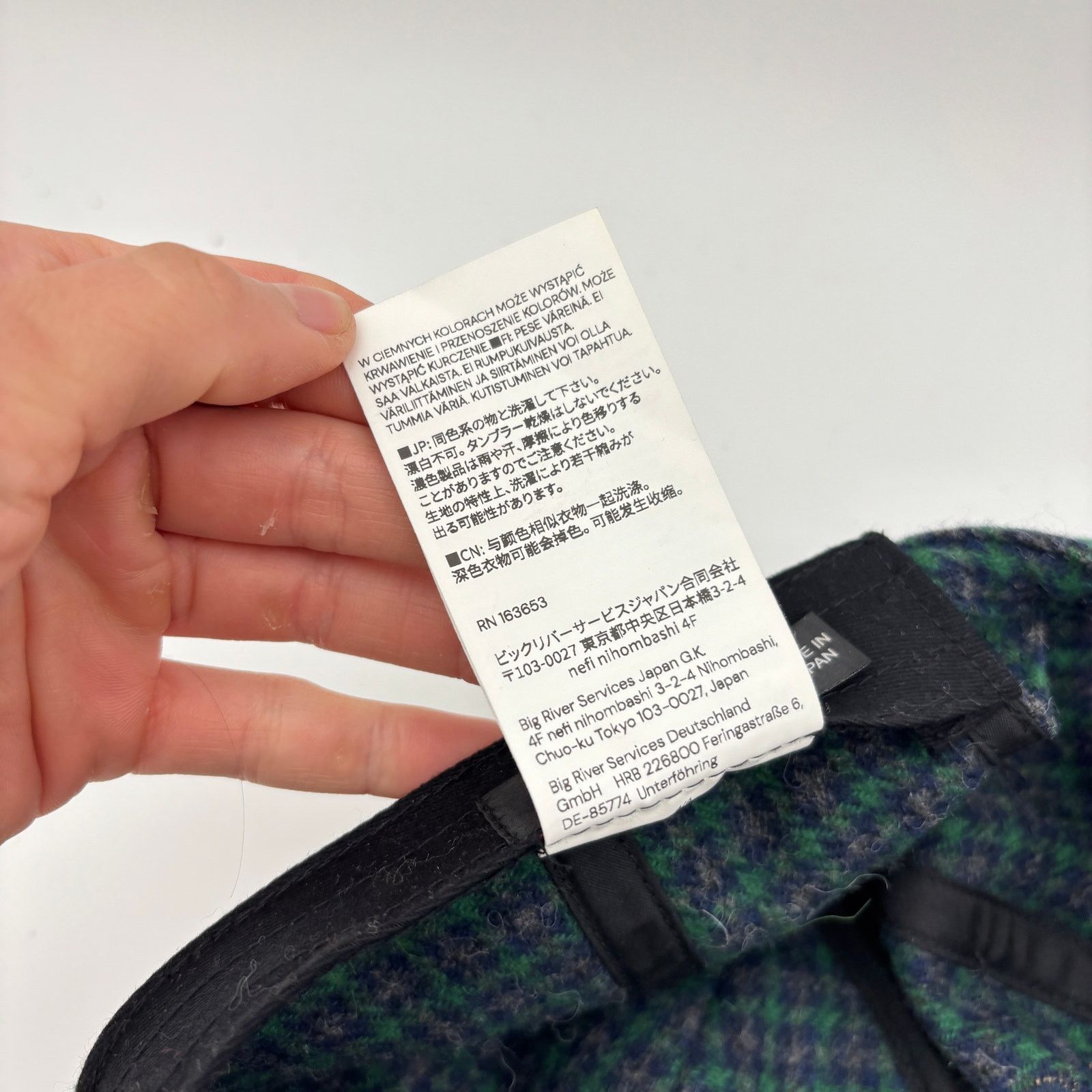 Japanese Brand Not So Ape Logo Wool Blend Houndstooth Strapback Hat Size ONE SIZE - 10 Thumbnail