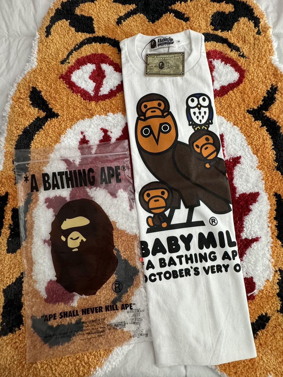 Bape OVO Milo Tee White Small Brand New