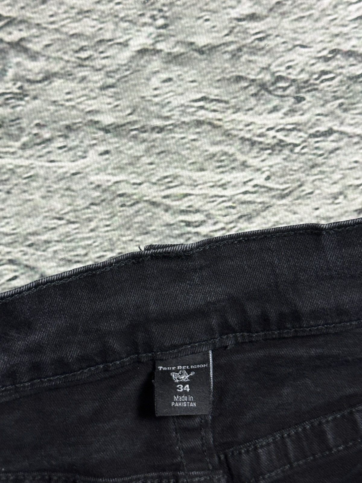 True Religion True Religion black jeans white horseshoe logo Y2K Rocco Size US 34 / EU 50 - 10 Thumbnail