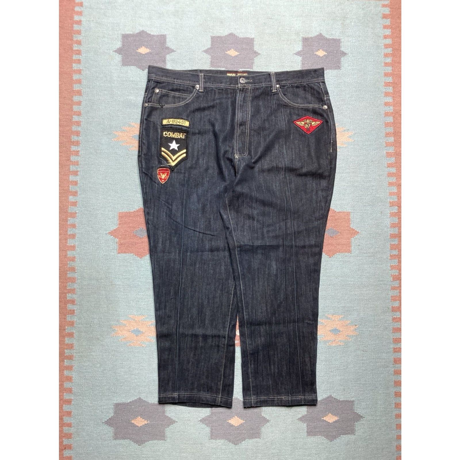 Vintage VINTAGE Regal Jeans Jeans Men 43 Black Hip Hop Wide-Leg Baggy Y2K Army Military Goth Skate Size US 43 - 6 Thumbnail