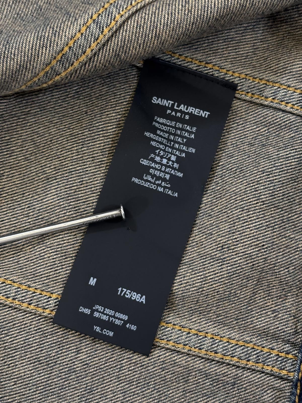 Saint Laurent Paris Saint Laurent Paris rust Denim Jacket Size US S / EU 44-46 / 1 - 7 Thumbnail
