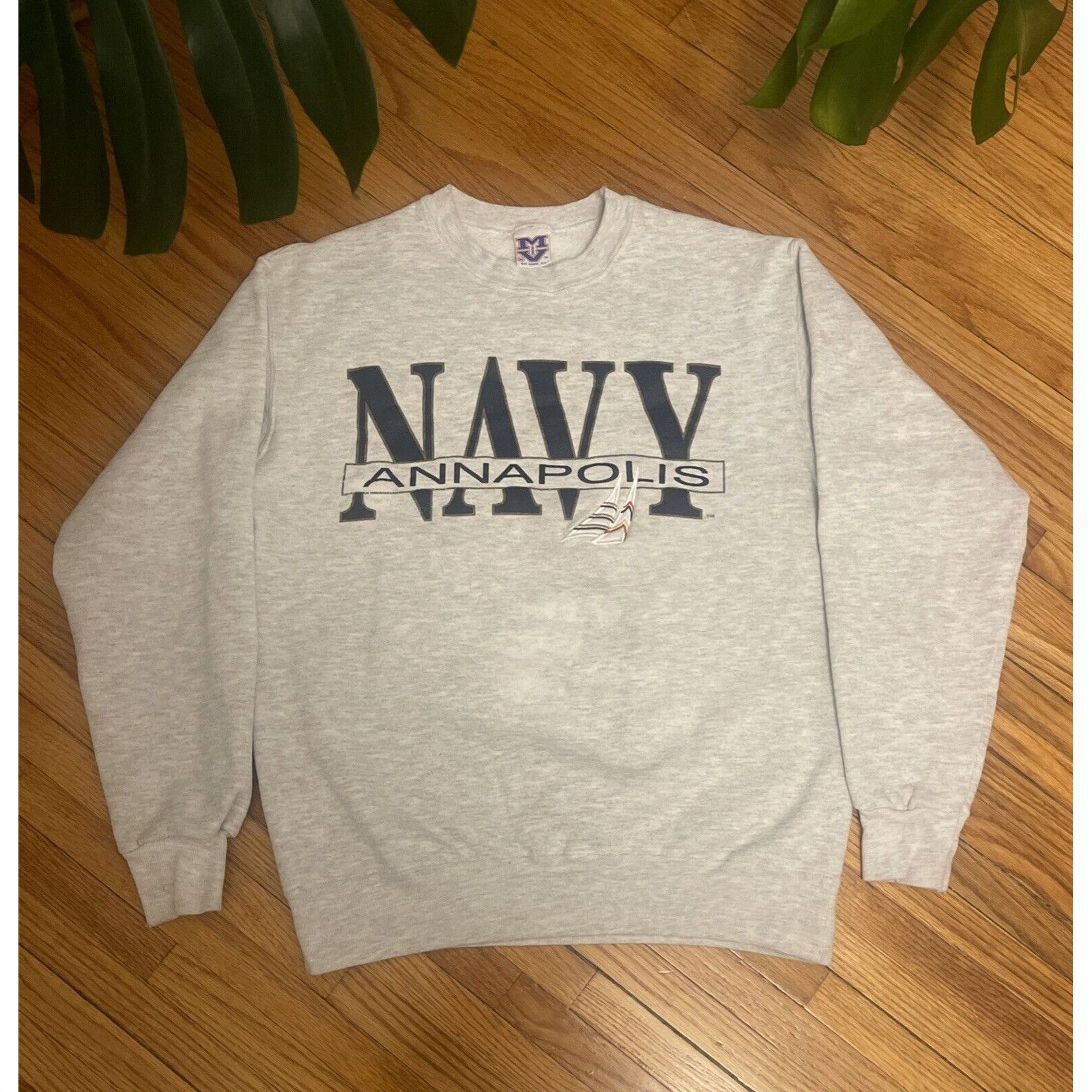 Vintage Vintage 90s Medium Navy Annapolis Academy MV Sport Crewneck Size US M / EU 48-50 / 2 - 1 Thumbnail