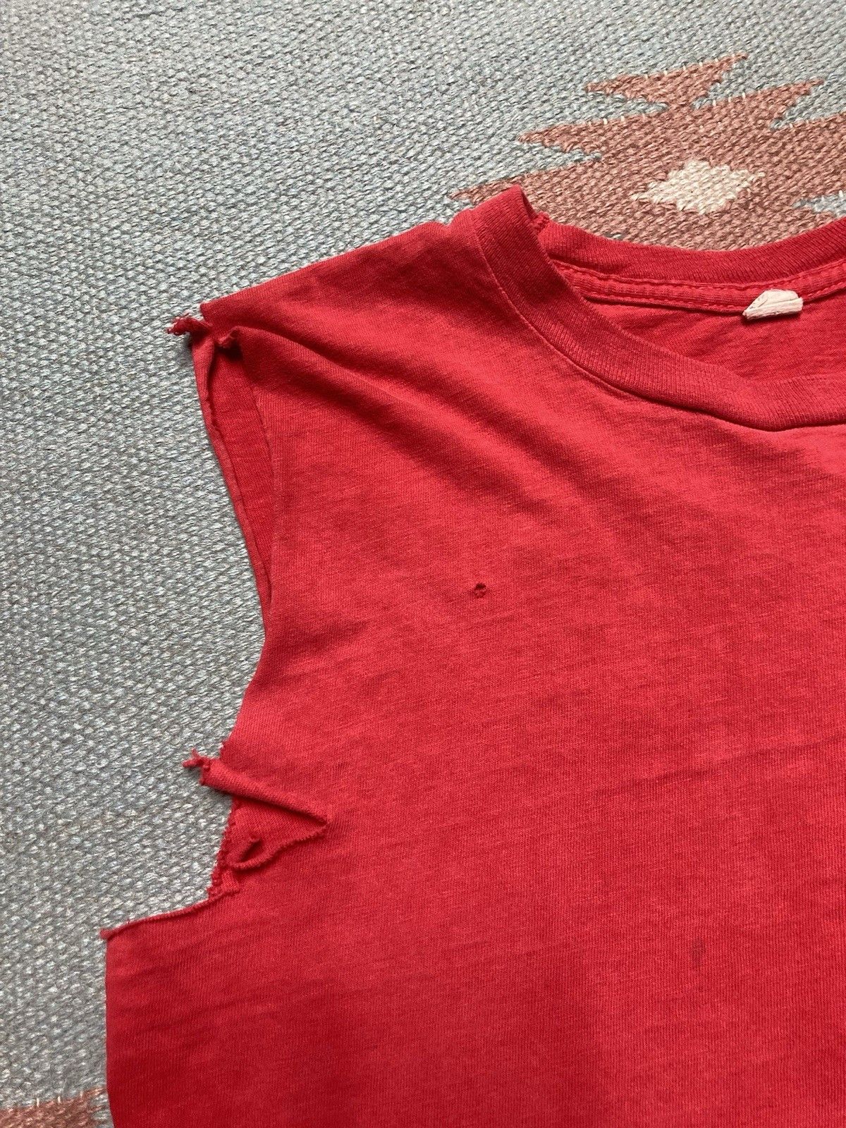 Vintage 70s tank top pocket t shirt fruit loom distressed cotton M Size US M / EU 48-50 / 2 - 4 Thumbnail