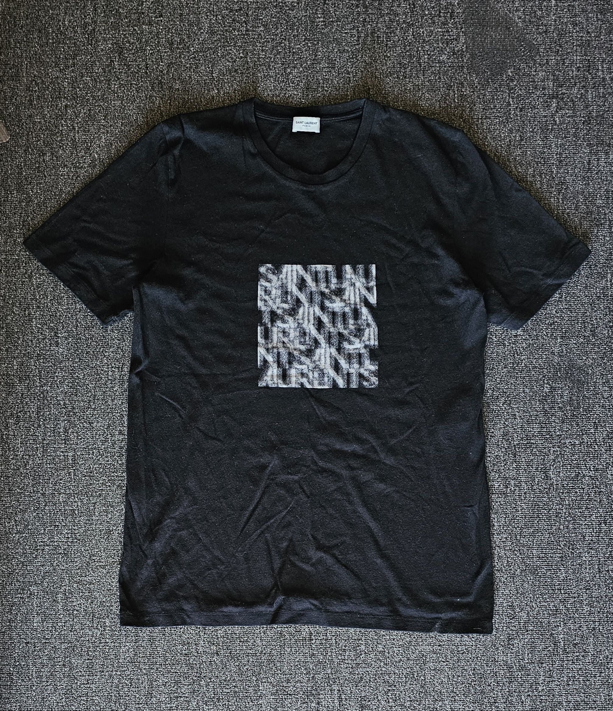Saint Laurent Paris Saint Laurent Men's Black T-Shirt Size M Size US M / EU 48-50 / 2 - 1 Thumbnail