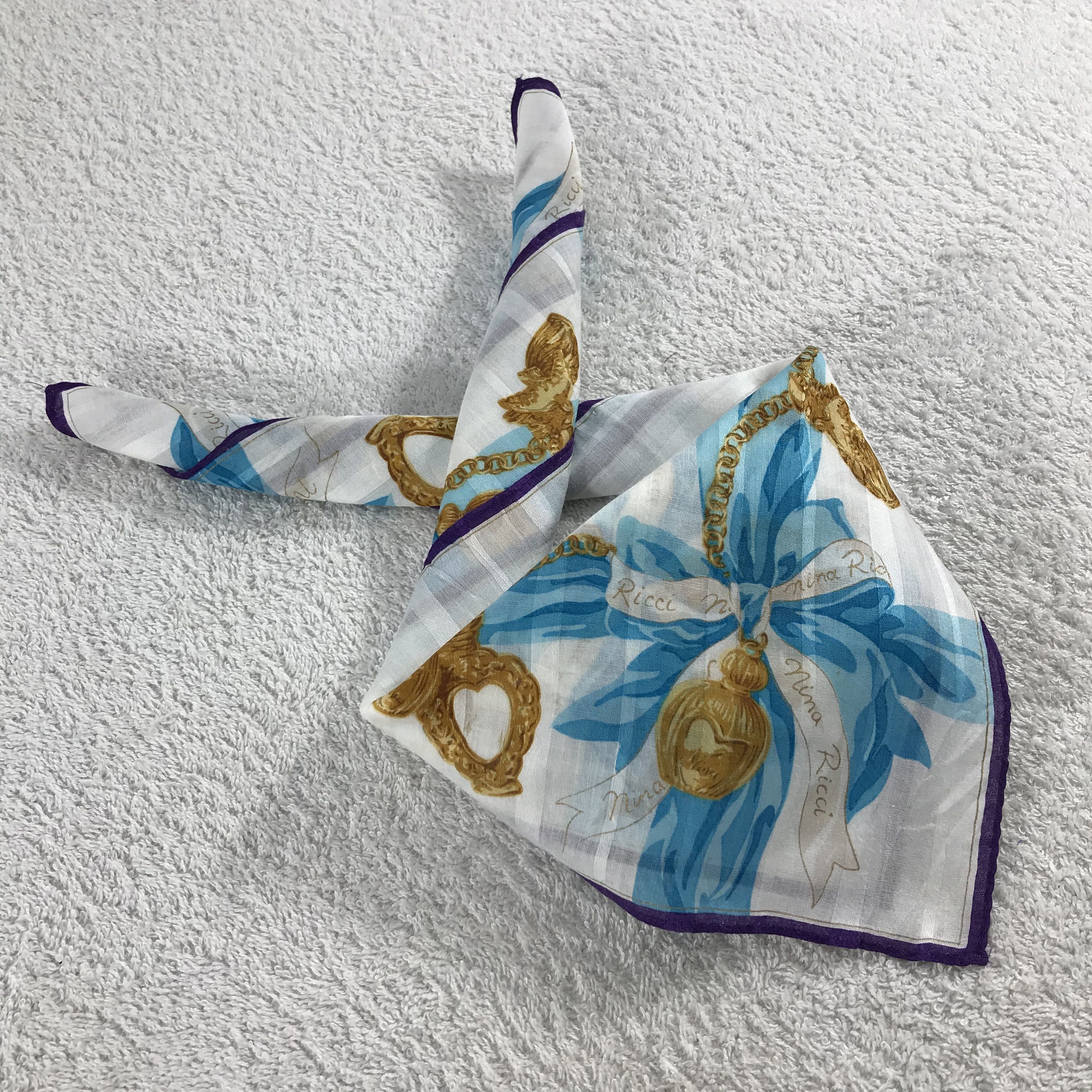 Nina Ricci × Vintage Nina Ricci Bandana / Handkerchief / Neckerchief - S070 Size ONE SIZE - 4 Thumbnail