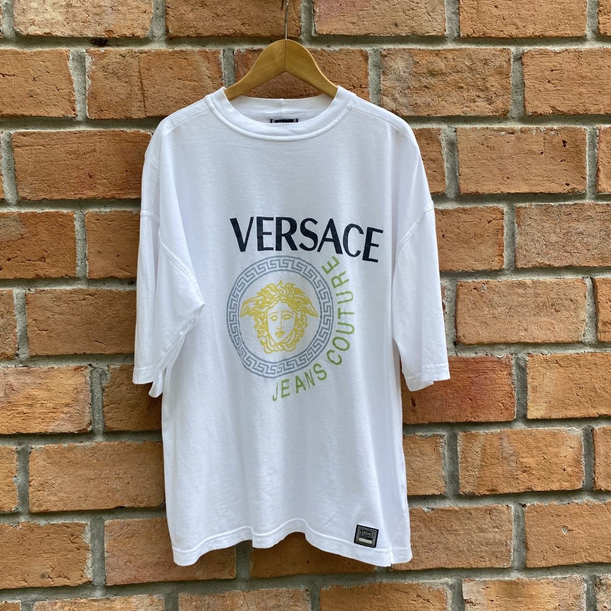 Versace VERSACE White Logo Print Crewneck Tee Size US M / EU 48-50 / 2 - 23 Thumbnail