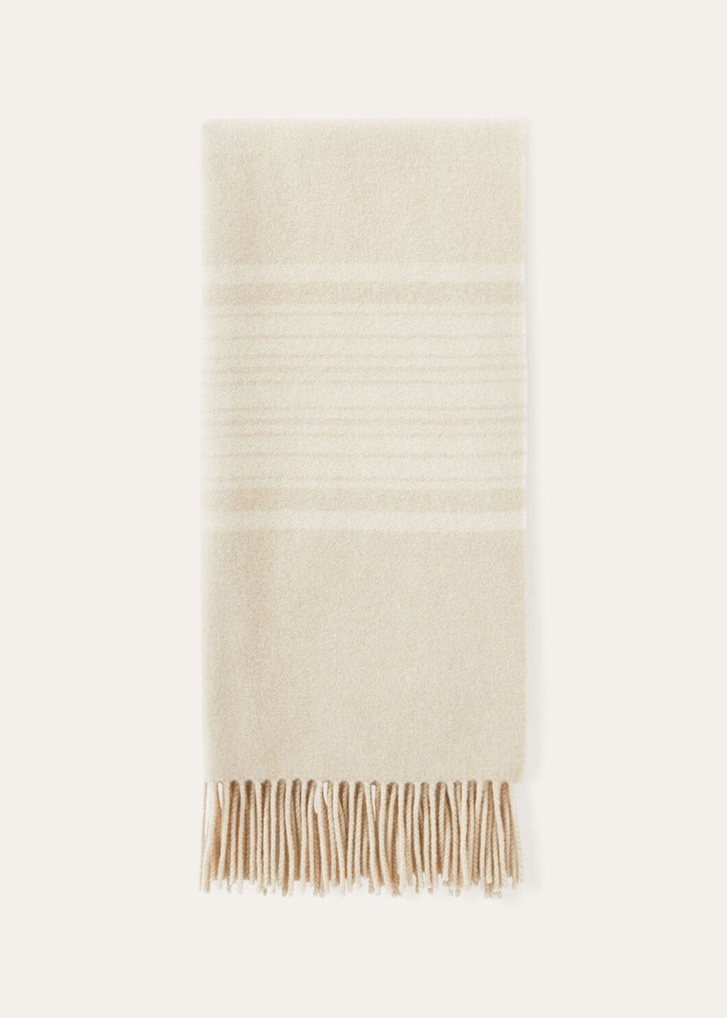 Loro Piana o1w1db10725 FAO4344 Size: OS /Suitcase Stripe Scarf in Beige Size ONE SIZE - 1 Thumbnail