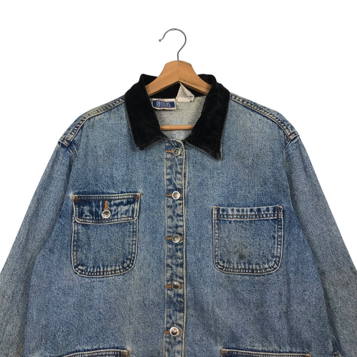 Japanese Brand 🔥VINTAGE CHORE DENIM WORK JACKET BILLBLASS ISSEY MIYAKE Size US M / EU 48-50 / 2 - 5 Thumbnail