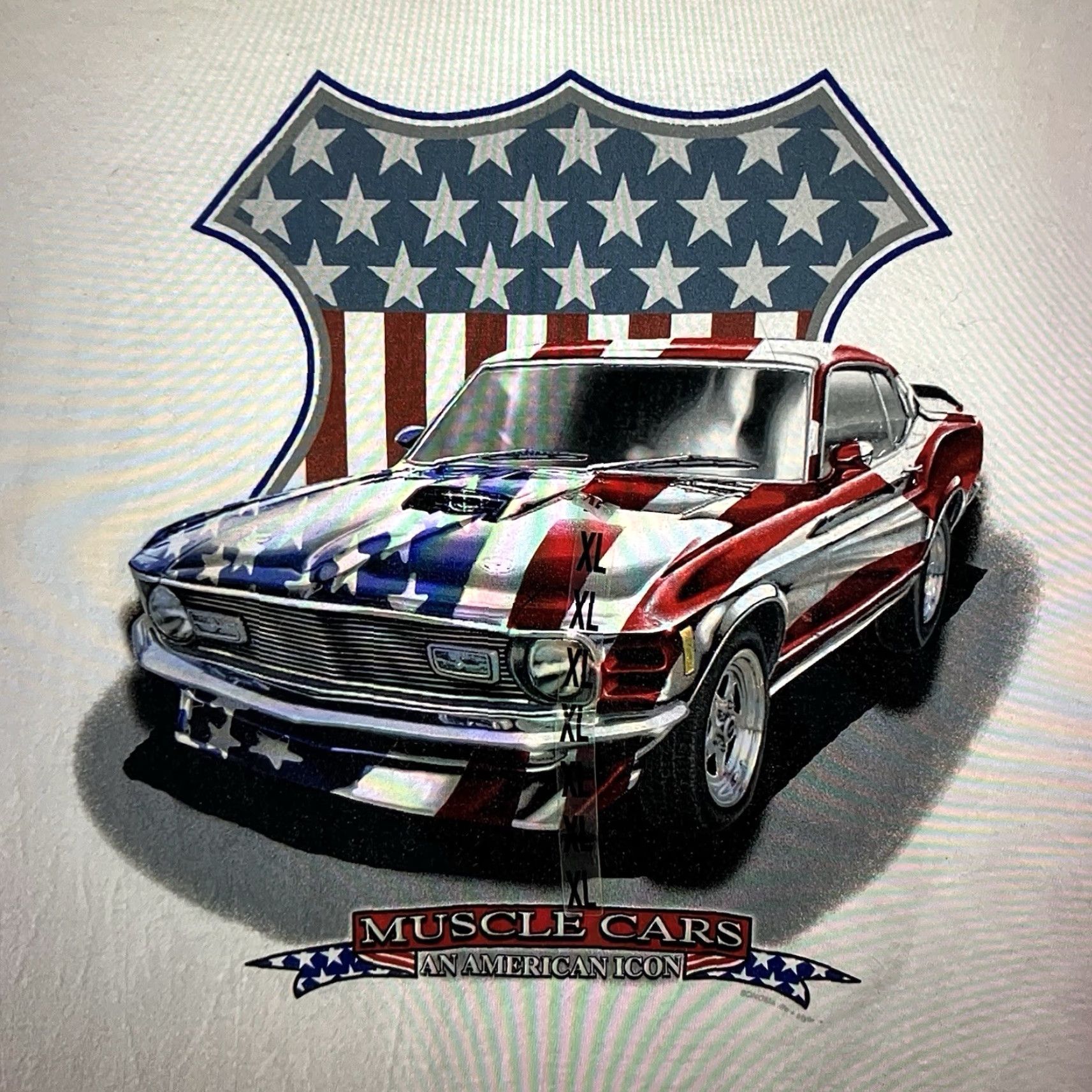 Ford VINTAGE Ford Mustang Patriotic Car T-Shirt Adult XL White 90s Y2K Made in USA Size US XL / EU 56 / 4 - 3 Thumbnail
