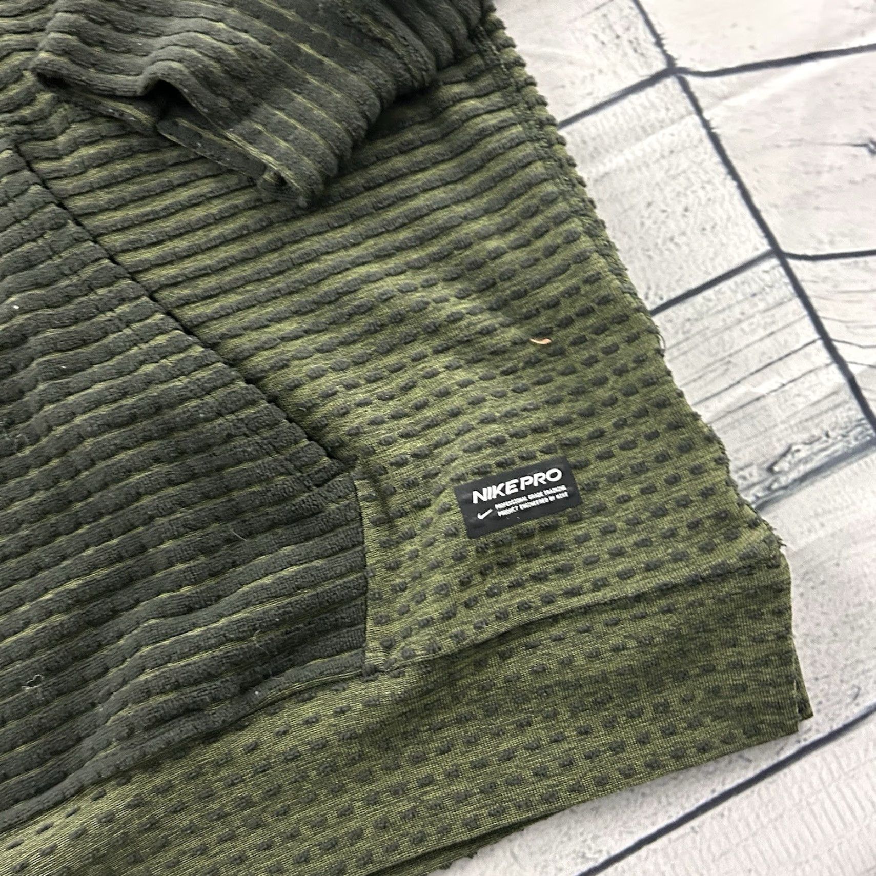 Nike Nike Pro Therma Fit Advance Hoodie Mens Large Green Pullover Jacket Size US L / EU 52-54 / 3 - 2 Thumbnail