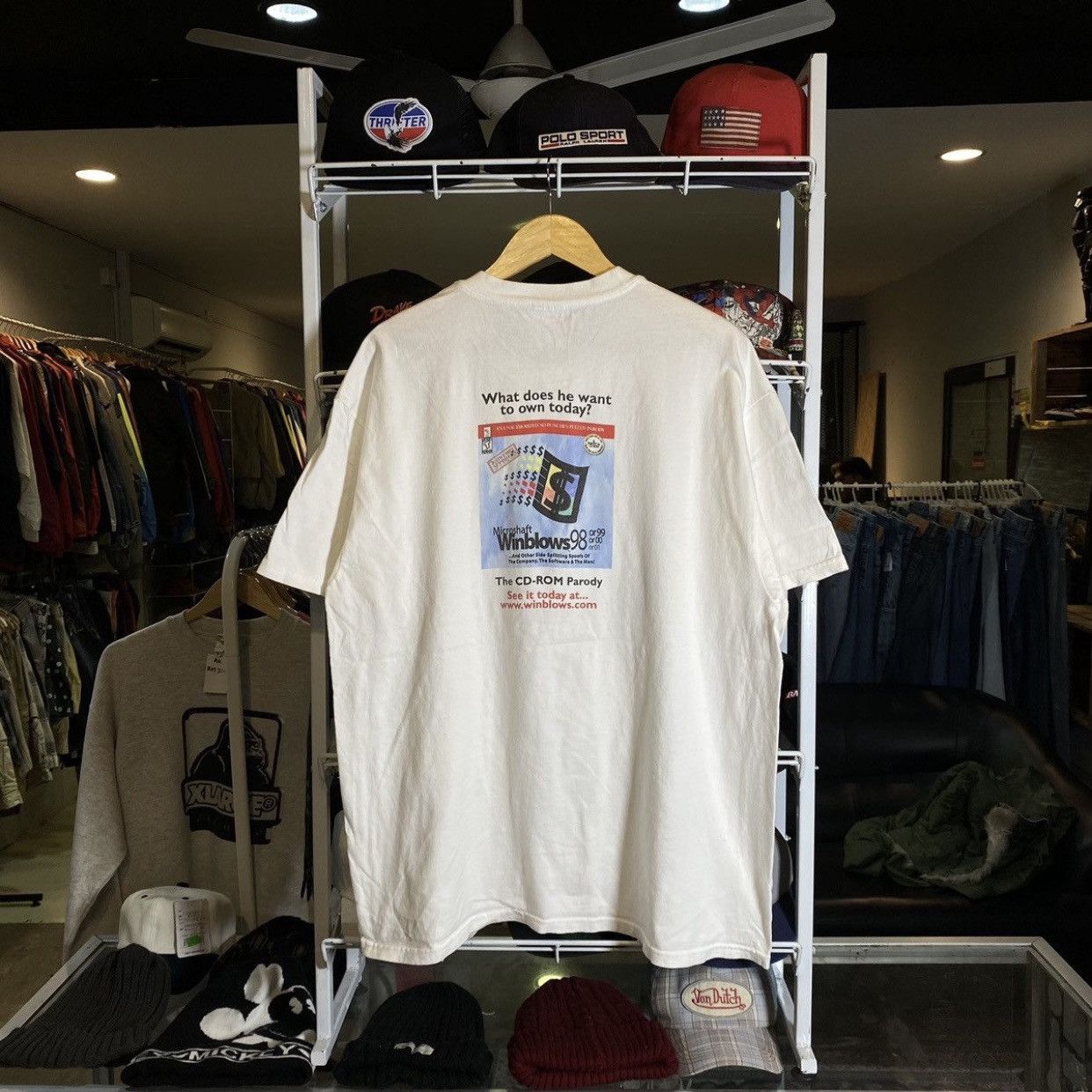 Microsoft Vintage 90's Microshaft Winblows tee internet office tShirt Size US XL / EU 56 / 4 - 2 Thumbnail