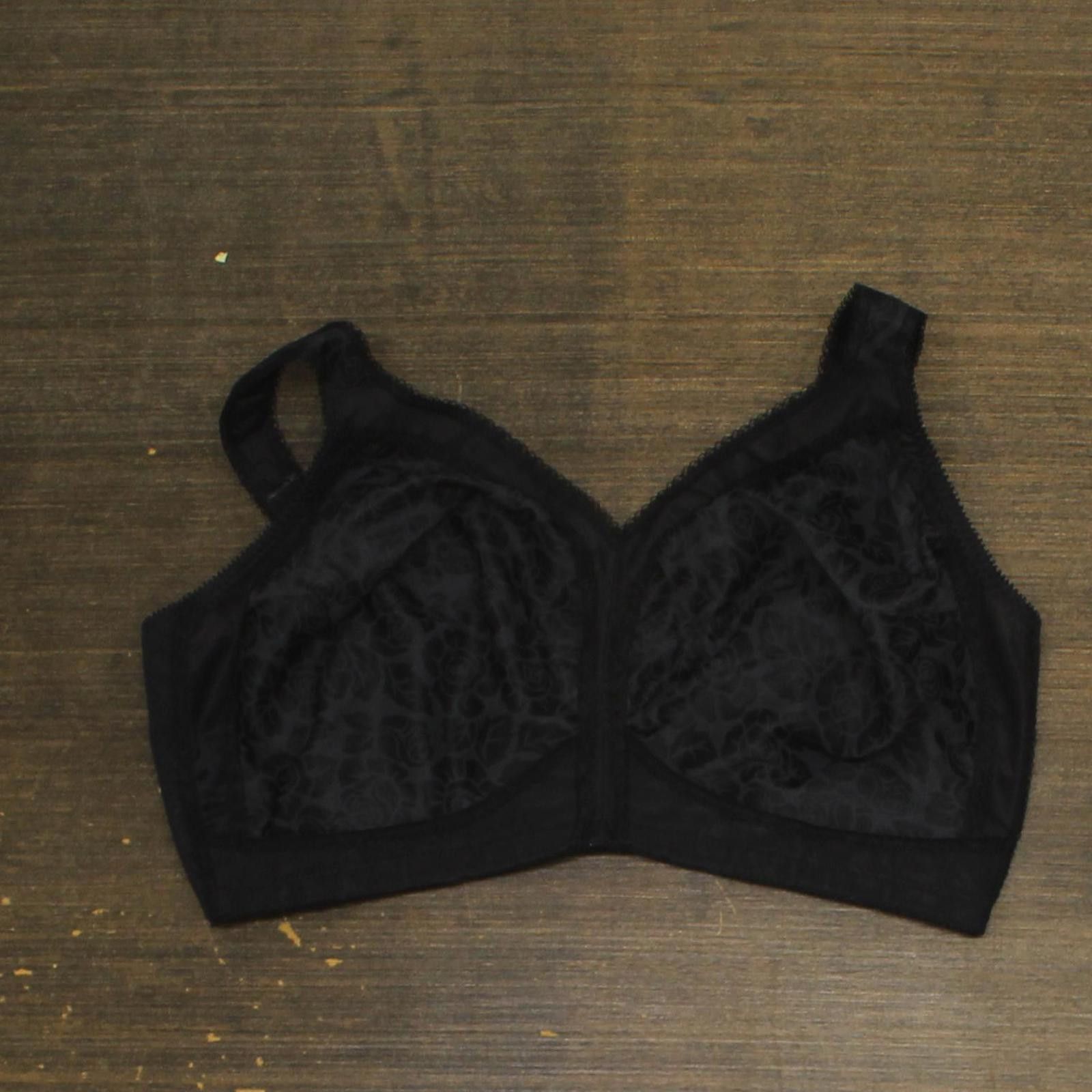 Designer Playtex Hour Shoulder Comfort Wireless Bra Us4693 Black 44D, Women's