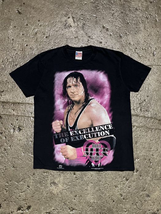 Vintage Crazy Vintage 90s Bret Hart WWF Wrestling Tee Shirt Rare | Grailed