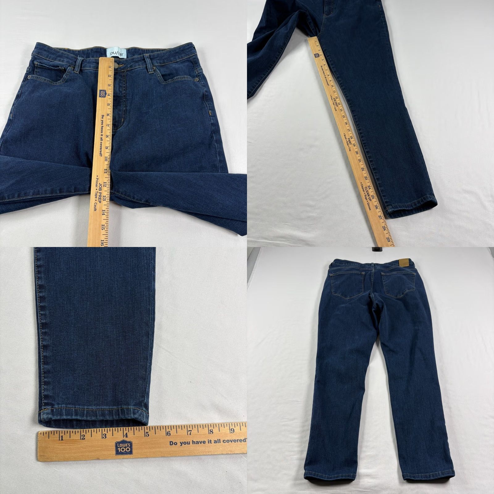 Vintage DU/ER Jeans Womens 34x28 Blue High Rise Skinny Stretch Denim Shirt? Size 24" / US 00 / IT 34 - 8 Thumbnail